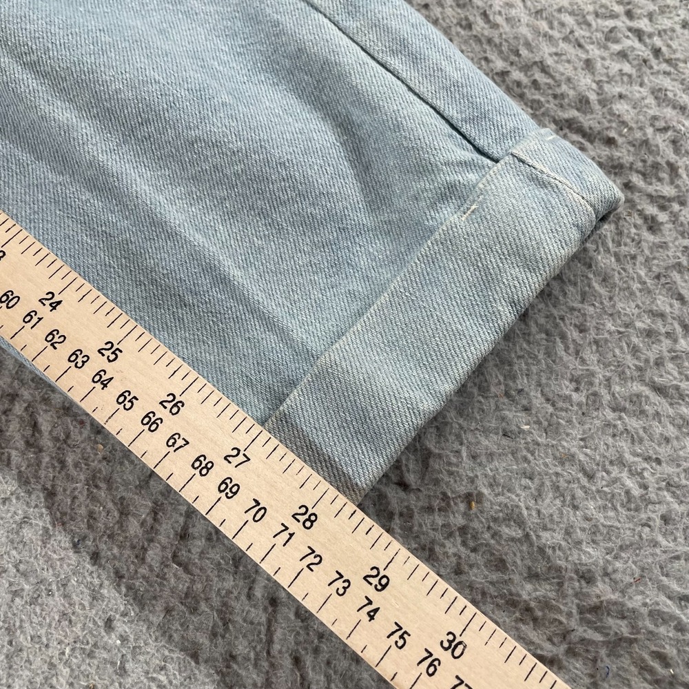 Vintage 70s Womens Pleated Jeans Suspender High Waist Fits 26x28 USA RARE *Read - Picture 6 of 15
